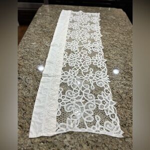 Vintage Battenburg Lace Window Valance. #Cottage Core.
